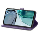 For Motorola Moto G42 Mandala Flower Embossed Leather Phone Case(Purple)