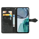 For Motorola Moto G62 Mandala Flower Embossed Leather Phone Case(Black)