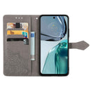 For Motorola Moto G62 Mandala Flower Embossed Leather Phone Case(Gray)