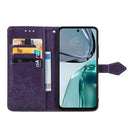 For Motorola Moto G62 Mandala Flower Embossed Leather Phone Case(Purple)