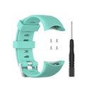 For Garmin Forerunner 45 / Forerunner 45S Universal Twill Solid Color Silicone Watch Band(Teal)