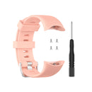 For Garmin Forerunner 45 / Forerunner 45S Universal Twill Solid Color Silicone Watch Band(Pink)