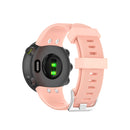 For Garmin Forerunner 45 / Forerunner 45S Universal Twill Solid Color Silicone Watch Band(Pink)