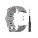 For Garmin Forerunner 45 / Forerunner 45S Universal Twill Solid Color Silicone Watch Band(Grey)
