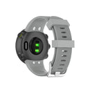 For Garmin Forerunner 45 / Forerunner 45S Universal Twill Solid Color Silicone Watch Band(Grey)
