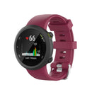 For Garmin Forerunner 45 / Forerunner 45S Universal Twill Solid Color Silicone Watch Band(Claret)