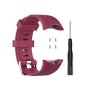 For Garmin Forerunner 45 / Forerunner 45S Universal Twill Solid Color Silicone Watch Band(Claret)