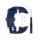 For Garmin Forerunner 45 / Forerunner 45S Universal Twill Solid Color Silicone Watch Band(Blue)
