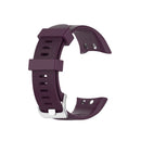 For Garmin Forerunner 45 / Forerunner 45S Universal Twill Solid Color Silicone Watch Band(Purple)