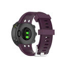 For Garmin Forerunner 45 / Forerunner 45S Universal Twill Solid Color Silicone Watch Band(Purple)