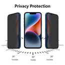 For iPhone 14 Plus 2pcs ENKAY 28 Degree Anti-peeping Tempered Glass Film