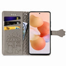 For Xiaomi 12 Lite Cute Cat and Dog Embossed Leather Phone Case(Gray)
