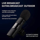 K9 Wireless Clip-on Auto-Sync Noise Cancelling Live Mini Microphone with 8-Pin Receiver