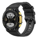 For Amazfit T-Rex 2 Silicone Leisure Watch Band(Black)