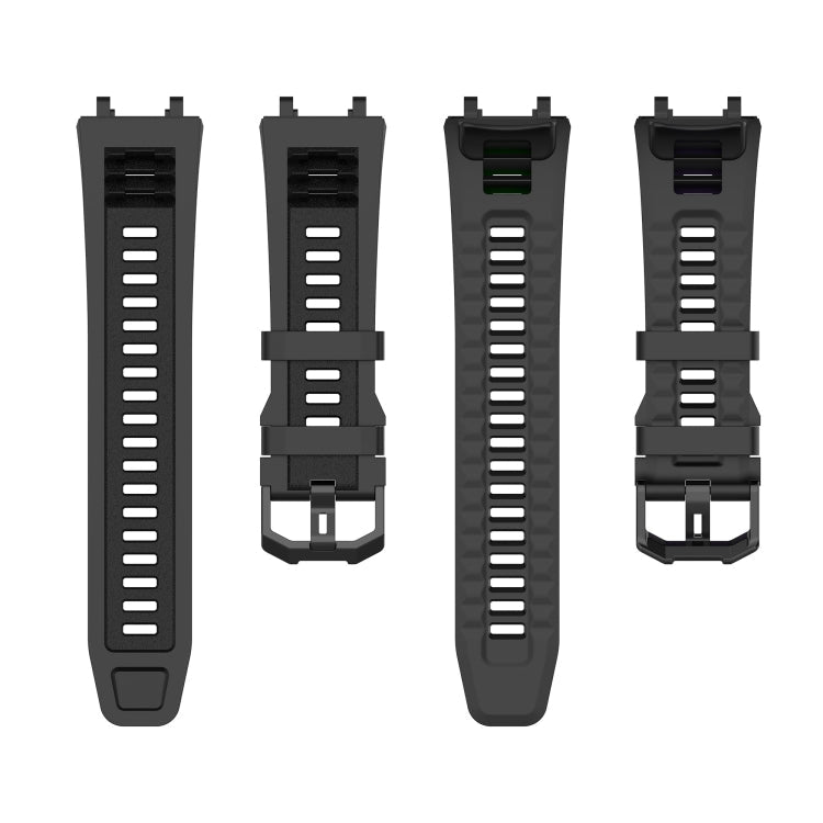 For Amazfit T-Rex 2 Silicone Leisure Watch Band(Black)