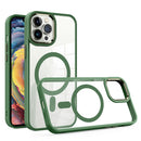 Gold Shield Clear TPU MagSafe Phone Case For iPhone 12(Green)