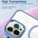 Gold Shield Clear TPU MagSafe Phone Case For iPhone 12 Pro(Blue)