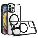 Gold Shield Clear TPU MagSafe Phone Case For iPhone 12 Pro Max(Black)