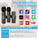 K9 Wireless Clip-on Auto Noise Cancelling Live Mini Microphone for 8-Pin Device 2 in 1