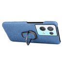 For OPPO Reno8 Pro 5G Ring Holder Honeycomb PU Phone Case(Wathet)