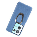 For OPPO Reno8 Pro 5G Ring Holder Honeycomb PU Phone Case(Wathet)