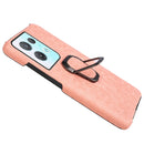 For OPPO Reno8 Pro Plus 5G Ring Holder Honeycomb PU Phone Case(Pink)