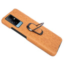 For vivo T2X 5G Ring Holder Honeycomb PU Phone Case(Orange)