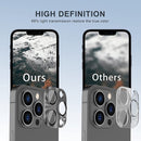 ENKAY Aluminium Alloy Tempered Glass Lens Cover Film For iPhone 14 Pro / 14 Pro Max (Sierra Blue)
