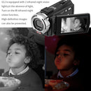 V12 3.0 inch Rotatable LCD Screen 20MP 16X Digital Zoom 1080P Recording Video Camera Camcorder, Model:Standard + Wide-Angle Lens