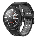 For Samsung Galaxy Watch 5 Pro 45mm 20mm Breathable Two-Color Silicone Watch Band(Black+Grey)