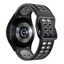 For Samsung Galaxy Watch 5 Pro 45mm 20mm Breathable Two-Color Silicone Watch Band(Black+Grey)