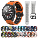 For Samsung Galaxy Watch 5 Pro 45mm 20mm Breathable Two-Color Silicone Watch Band(Black+Grey)