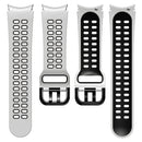 For Samsung Galaxy Watch 5 Pro 45mm 20mm Breathable Two-Color Silicone Watch Band(Black+Grey)