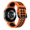 For Samsung Galaxy Watch 4 44mm 20mm Breathable Two-Color Silicone Watch Band(Orange+Black)