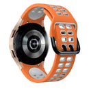For Samsung Galaxy Watch 4 44mm 20mm Breathable Two-Color Silicone Watch Band(Orange+Grey)