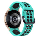 For Samsung Galaxy Watch 4 44mm 20mm Breathable Two-Color Silicone Watch Band(Water Duck+Black)