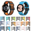 For Samsung Galaxy Watch 4 44mm 20mm Breathable Two-Color Silicone Watch Band(Black+Red)