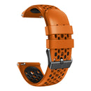 For Samsung Galaxy Watch 46mm 22mm Two-Color Breathable Silicone Watch Band(Orange+Black)