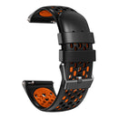 For Samsung Galaxy Watch 46mm 22mm Two-Color Breathable Silicone Watch Band(Black+Orange)
