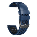 For Samsung Galaxy Watch 46mm 22mm Two-Color Breathable Silicone Watch Band(Midnight Blue+Black)