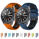 For Samsung Galaxy Watch 46mm 22mm Two-Color Breathable Silicone Watch Band(Black+Red)