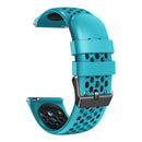 For Xiaomi MI Watch S1 22mm Two-Color Breathable Silicone Watch Band(Skyblue+Black)