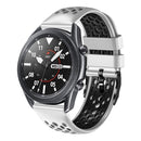 For Xiaomi MI Watch Color 22mm Two-Color Breathable Silicone Watch Band(White+Black)