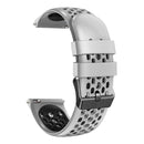 For Xiaomi MI Watch Color 22mm Two-Color Breathable Silicone Watch Band(White+Black)