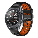 For Xiaomi MI Watch Color 22mm Two-Color Breathable Silicone Watch Band(Black+Orange)