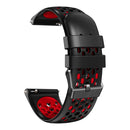 For Xiaomi MI Watch Color 22mm Two-Color Breathable Silicone Watch Band(Black+Red)