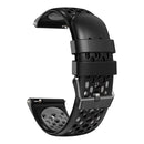 For Xiaomi MI Watch Color 22mm Two-Color Breathable Silicone Watch Band(Black+Grey)