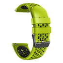 For Xiaomi MI Watch Color 22mm Two-Color Breathable Silicone Watch Band(Lime+Black)