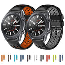 For Xiaomi Haylou RS4 LS12 22mm Two-Color Breathable Silicone Watch Band(White+Black)