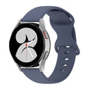 For Samsung Galaxy Watch Active 2 20mm Butterfly Buckle Solid Color Silicone Watch Band(Blue Gray)